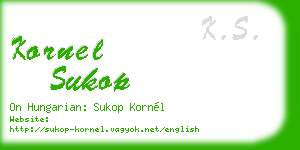 kornel sukop business card